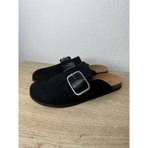 Makalu California Emmaline Black Buckle Clog Mules Womens Size‎ 10M Round Toe
